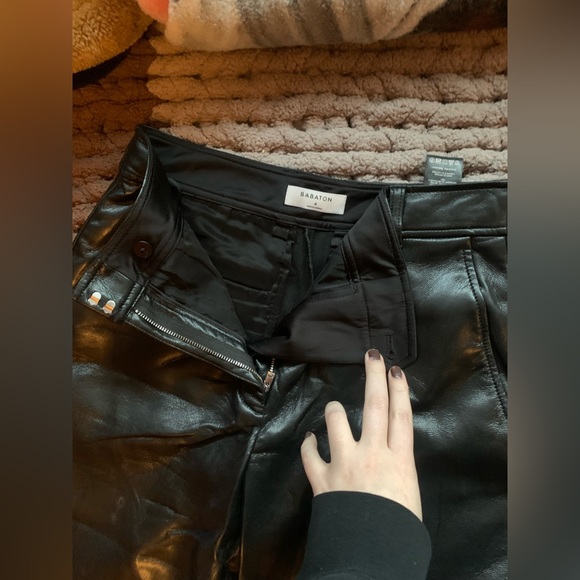 Aritzia Vegan Leather Babaton Pants - Picture 2 of 8
